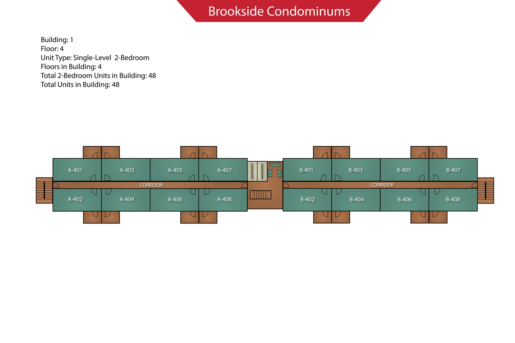 Floor Plan for Brookside I B-406 - Sunday River Condo