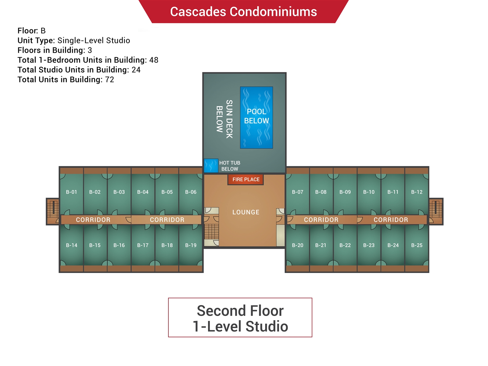 Floor Plan for Cascades B-02 - Sunday River Condo